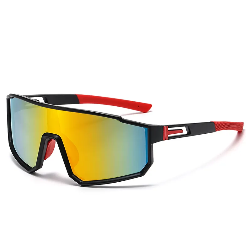 One-Piece Mirrored Sports Sunglasses – Windproof Cycling & Hiking Glasses with UV400, Outdoor Shield Lens Goggles for Mountaineering